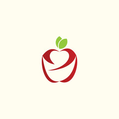 Healthy Fruit Apple logo design