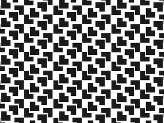 Error digital concept. Black random shapes on white background. Wrong lines and blocks. Video distortion effect. Abstract pixels and noise. Vector illustration.