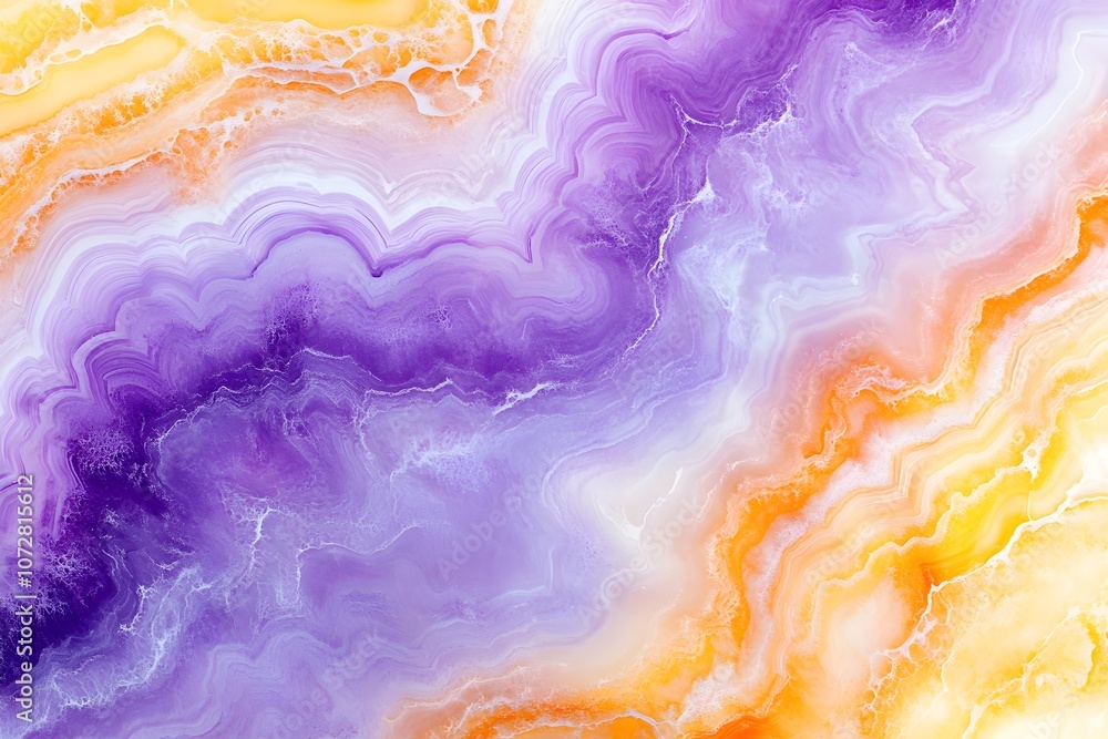 Poster mesmerizing fluid marble effect with amethyst and citrine abstract background for business branding