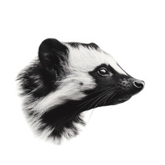 Obraz premium Curious Animal Portrait in Black and White Style