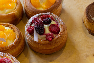 Close up of Croissant Cup Fla Berry  © Renhue