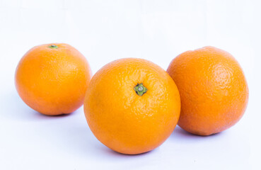 oranges on a white background