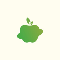 Fruit Apple logo illustration with healthy concept