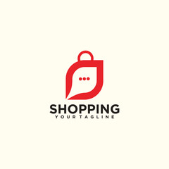 Shopping Bag Logo Design With Simple Vertion