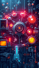 Fototapeta premium Innovative technologies in science and medicine isolated with white highlights, png