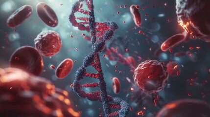 Liquid Biopsy and Cancer Detection Conceptual Art