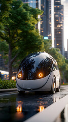 Fototapeta premium Innovative smart urban mobility the role of autonomous robots in sustainable transportation infrastructure
