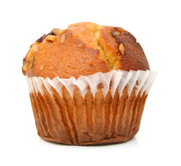 Isolated muffin on white background