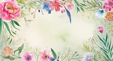 Obraz premium Delicate watercolor in illustration background