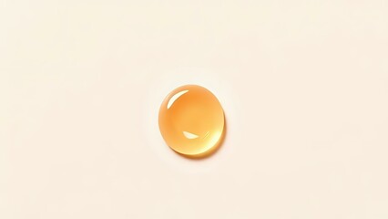 Rosehip Oil Drop on Beige Background Highlighting Natural Skincare Moisturizers