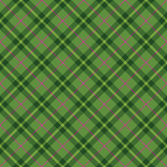 Hot Pink and Lime Green Plaid Check Seamless Pattern - Cute plaid check repeating pattern design