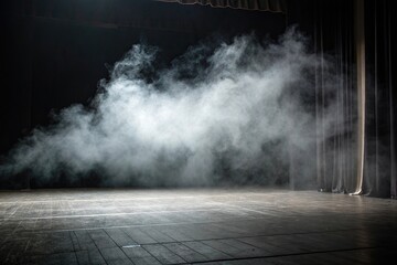 Ethereal mist floats above a dark canvas, dark reverberation, eerie mist, vaporous form, ghostly apparition