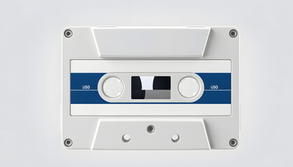 Obraz premium Blank cassette tape box design mockup, isolated, clipping path isolated with white highlights, png