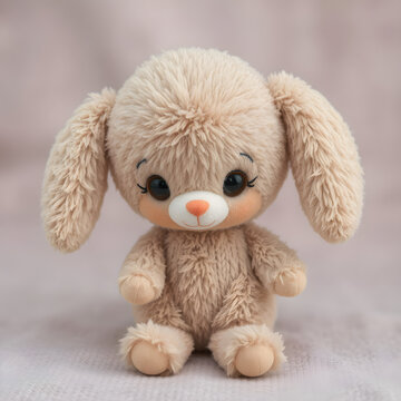 Un lindo peluche en forma de conejo orejon