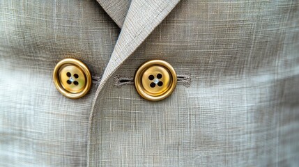 Naklejka premium Elegant Button Details on Light Grey Suit Jacket