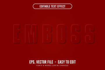 Editable text effect emboss