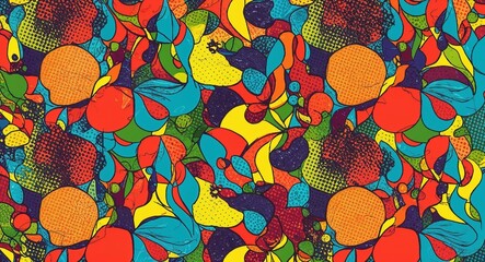 Vibrant pop art in illustration background