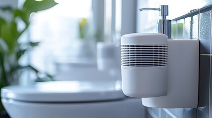 3D Rendering of Advanced Air Purification System in Bathroom