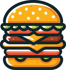 Burger hamburger cheeseburger vector