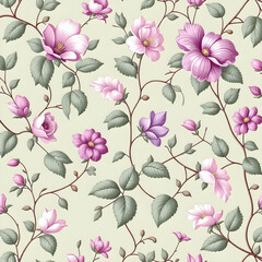 seamless pattern with flowers