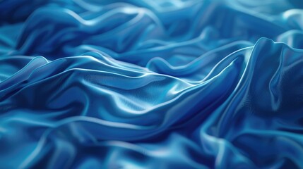 Fototapeta premium an abstract blue wavy cloth