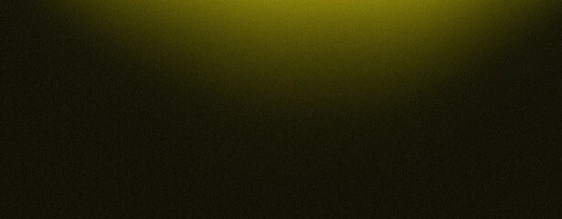 Grainy yellow black gradient background, abstract noisy texture, dark banner design spotlight space