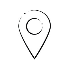 Vector location icon editable on a white background.