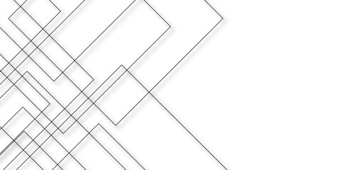 	
Abstract white and grey geometric overlapping square pattern background with shadow. Modern minimal and clean white background with realistic line. design for banner, poster, template, cover. vector