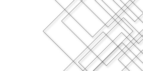 	
Abstract white and grey geometric overlapping square pattern background with shadow. Modern minimal and clean white background with realistic line. design for banner, poster, template, cover. vector