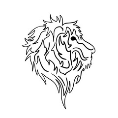 Fine Line Art Lion Tattoo