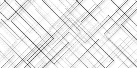 	
Abstract white and grey geometric overlapping square pattern background with shadow. Modern minimal and clean white background with realistic line. design for banner, poster, template, cover. vector