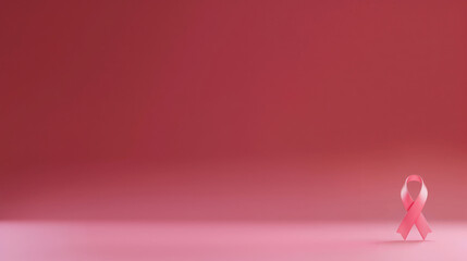 Obraz premium Breast Cancer Awareness Month October Women Pink Ribbon Background Wallpaper Template for Presentation Slides 16:9
