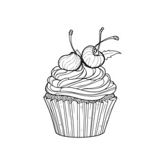 cupcake with cream