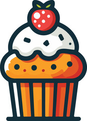 Delicious chocolate chip muffin PNG with transparent background for bakery and dessert design projects