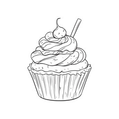cupcake with cream