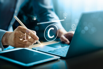 Digital Representation of Copyright and Intellectual Property Protection with Business Professional...