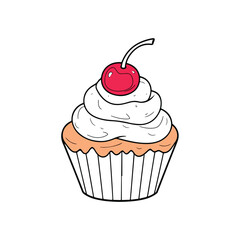 cupcake with cream