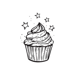 cupcake with cream