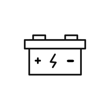 recommend clip art: Car battery icon vector line logo art