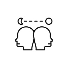 Circadian rhythms icon vector line logo art