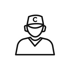 Coach icon vector line logo art