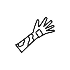 Obraz premium Contact Dermatitis icon vector line logo art