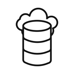 Data storage icon vector line logo art