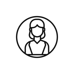 Female icon vector line logo art
