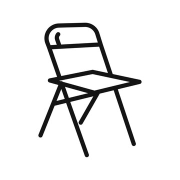 recommend clip art: folding chair icon vector line logo art