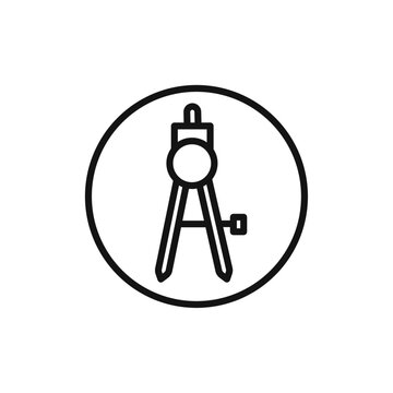 recommend clip art: geometric compass icon vector line logo art