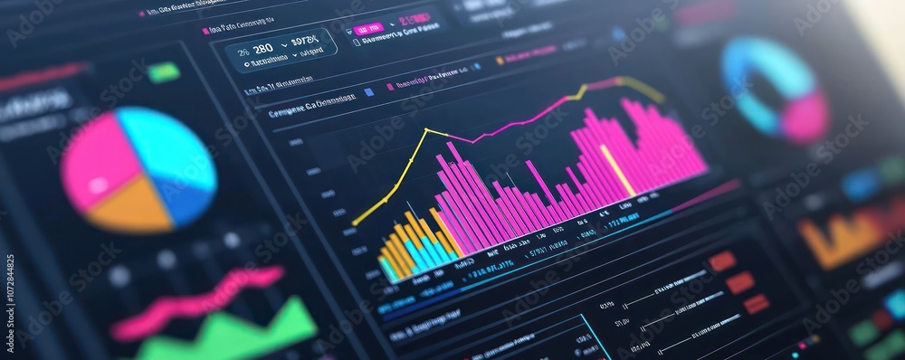 Poster marketing performance metrics displayed live on a multi-channel digital dashboard.