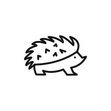 recommend clip art: Hegdehog icon vector line logo art