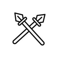 lance icon vector line logo art