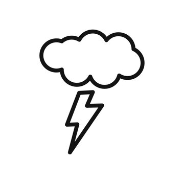 recommend clip art: Lightning icon vector line logo art